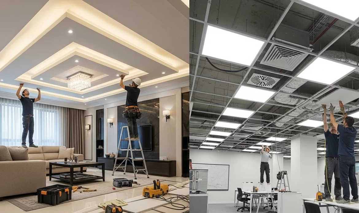 Gypsum Ceiling Installation for Homes and Offices