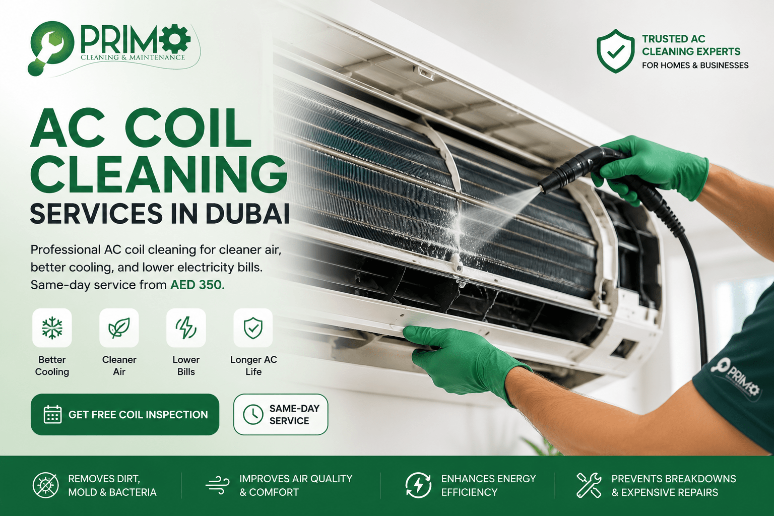 AC duct cleaning service in Dubai by Primo Maintenance Services