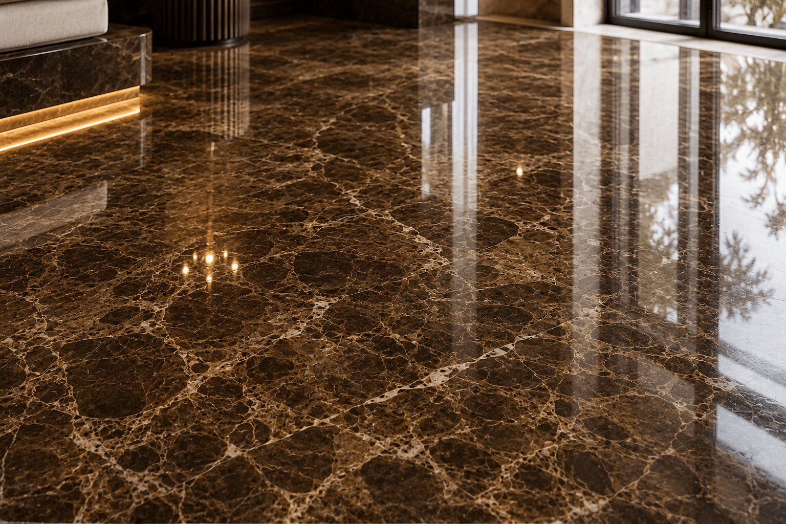 Emperador marble polishing Dubai