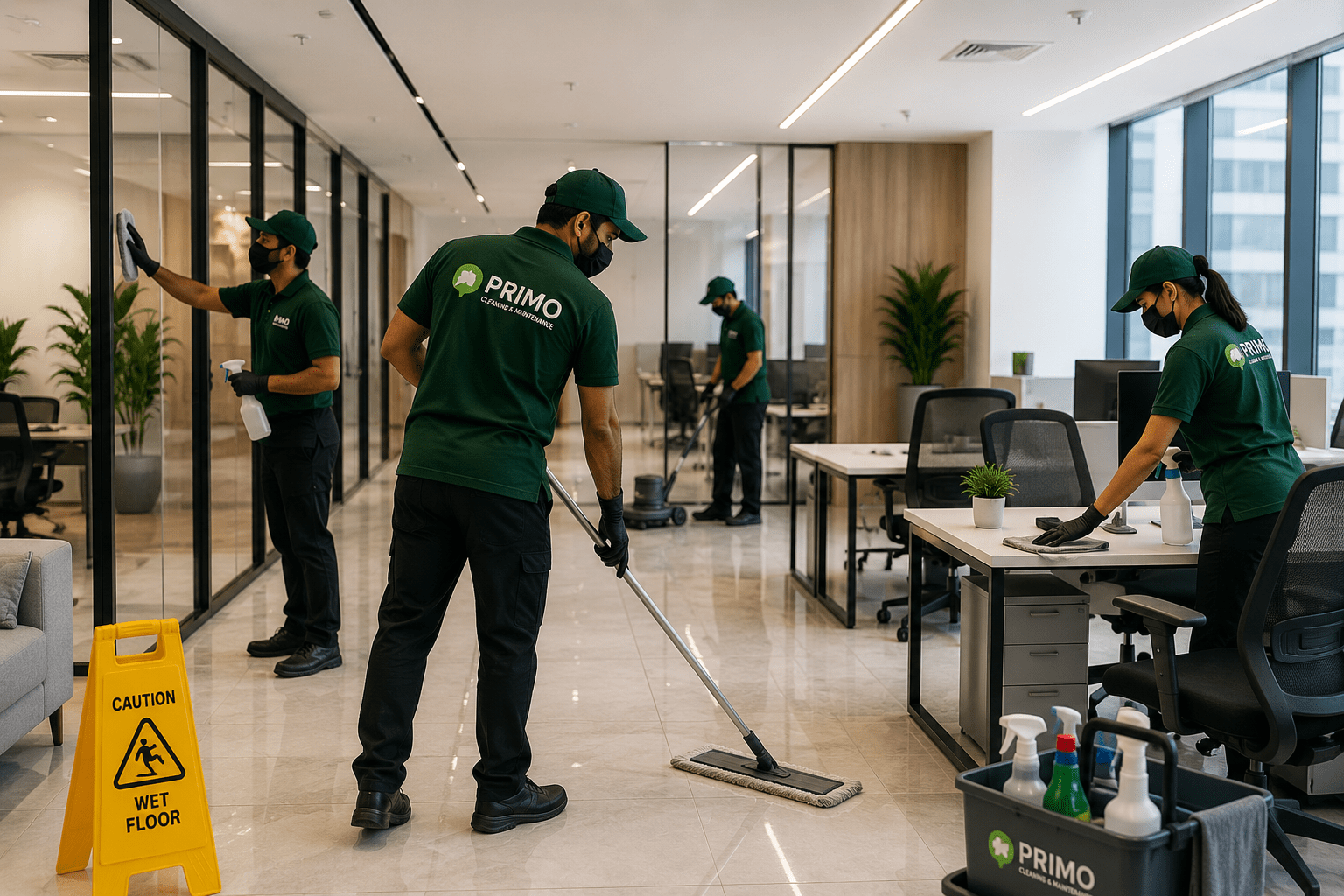 Cleaning and support services in Dubai