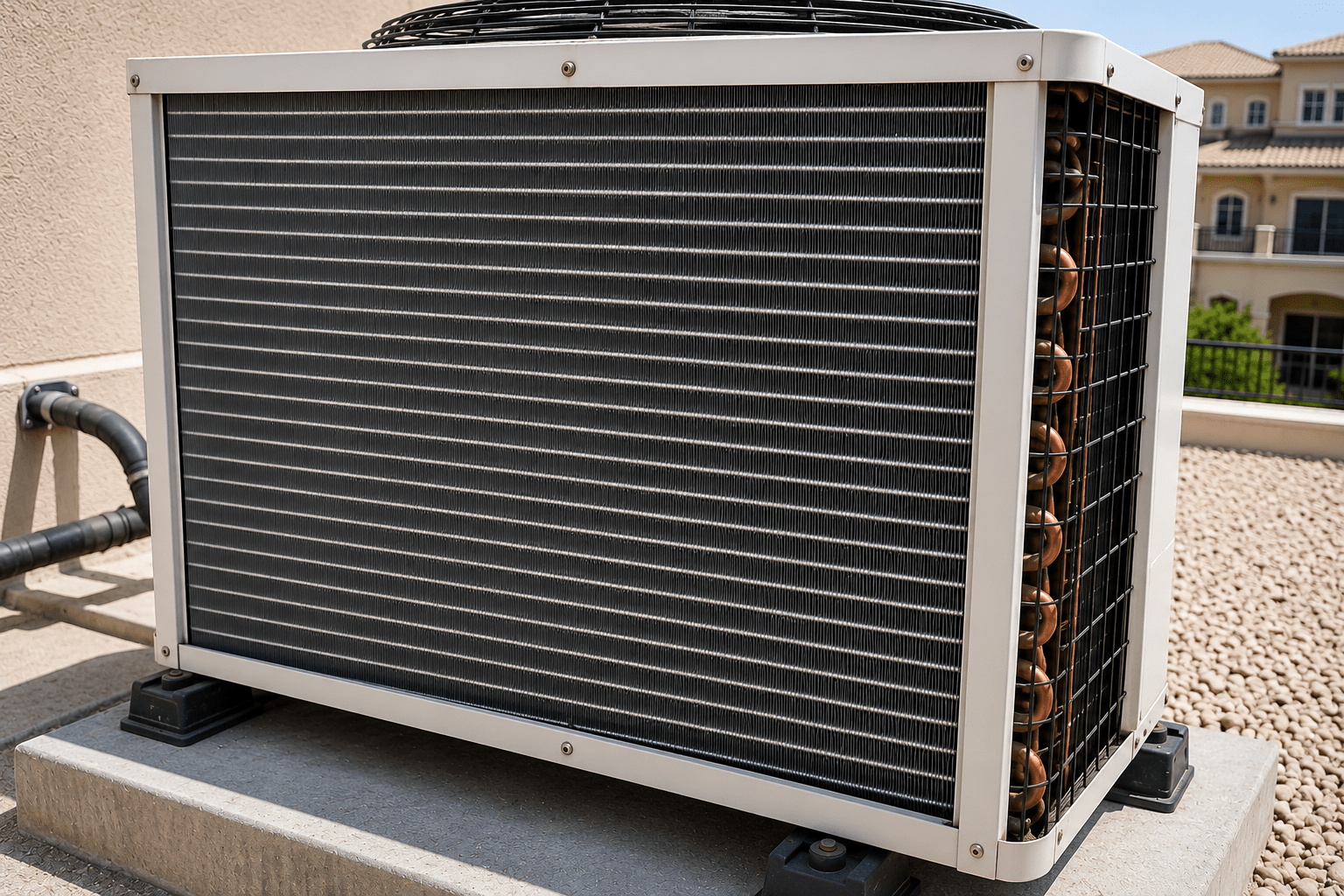 After AC coil cleaning showing cleaned AC coil in Dubai