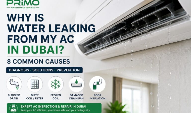 Why is water leaking from my AC in Dubai? 8 common causes explained